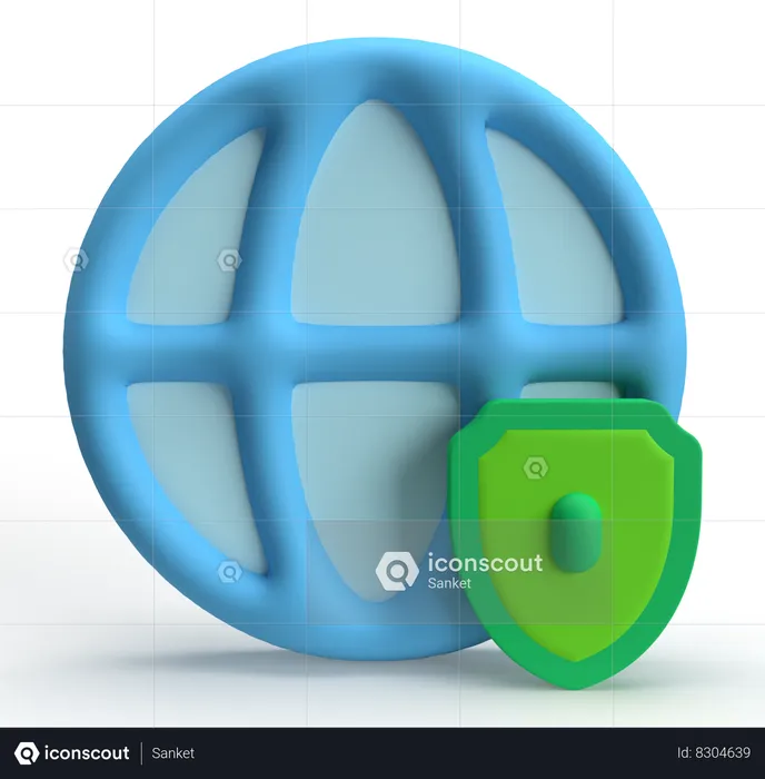 World Security  3D Icon