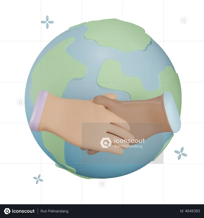 World Shaking Hands  3D Icon