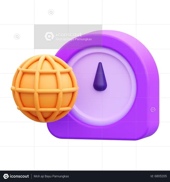 World Time  3D Icon