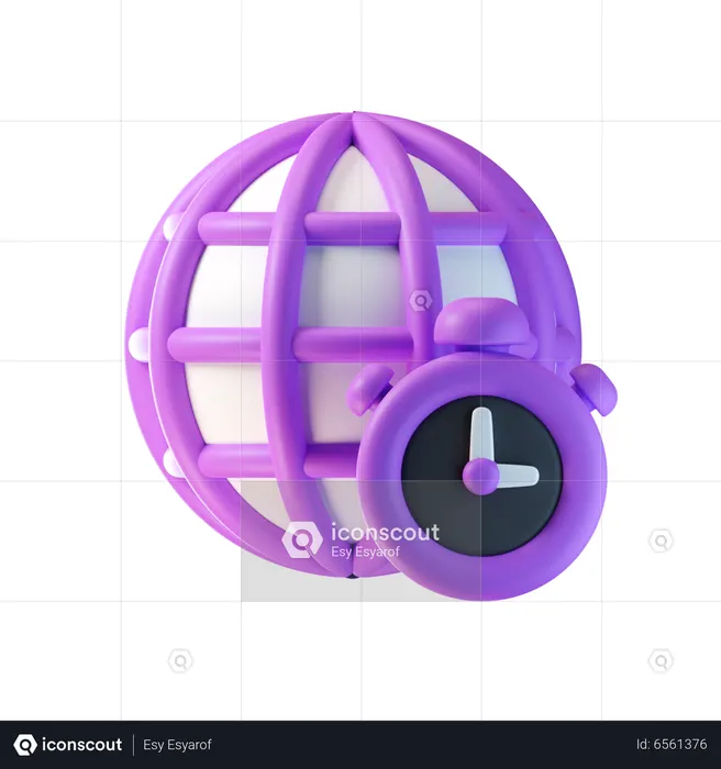 World Time  3D Icon