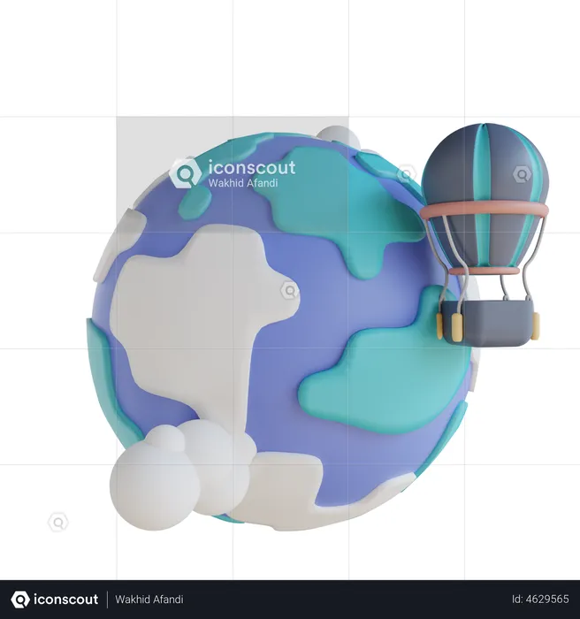 World Tour  3D Illustration