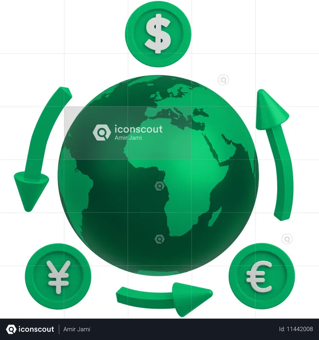 World Trade Currency  3D Icon