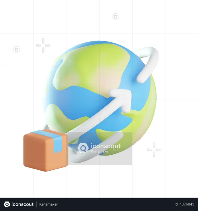 World Wide Distribution  3D Icon