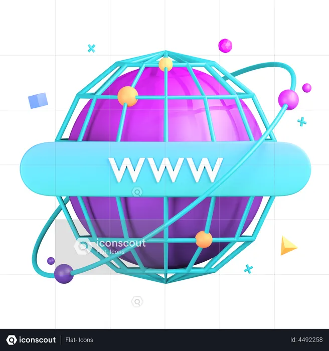 World Wide Web  3D Illustration