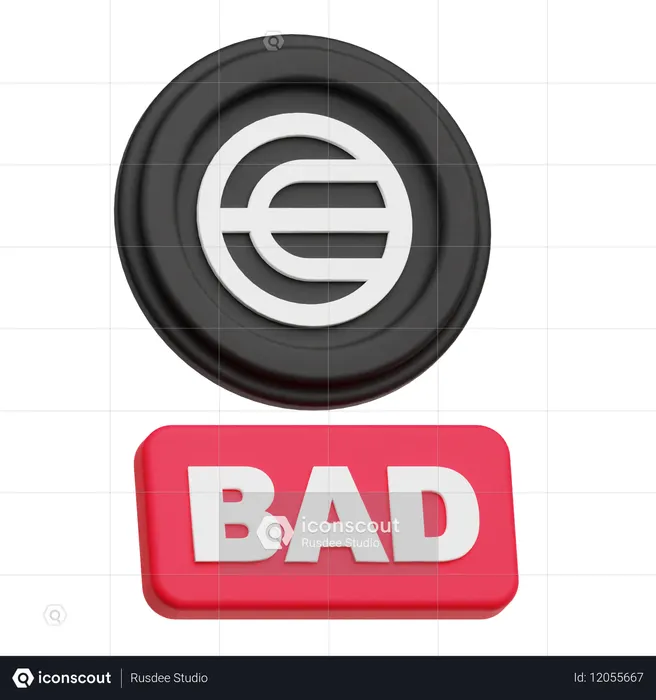 Worldcoin malo  3D Icon