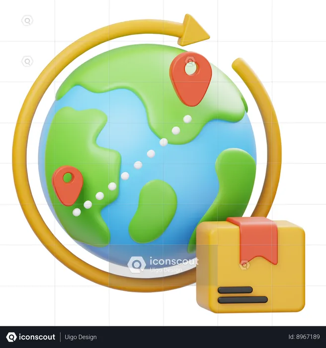 Worldwide Delivery  3D Icon