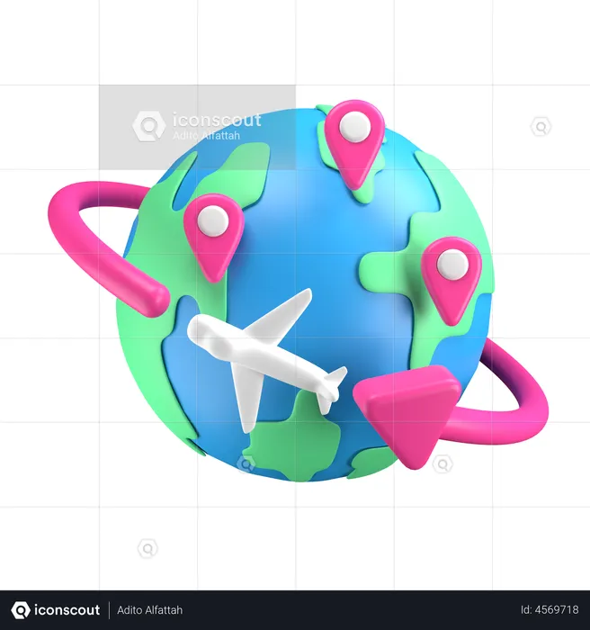 Worldwide Shipping  3D Illustration