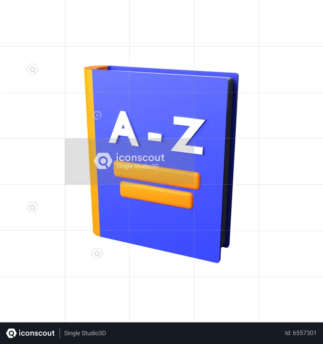Wörterbuch Buch  3D Icon