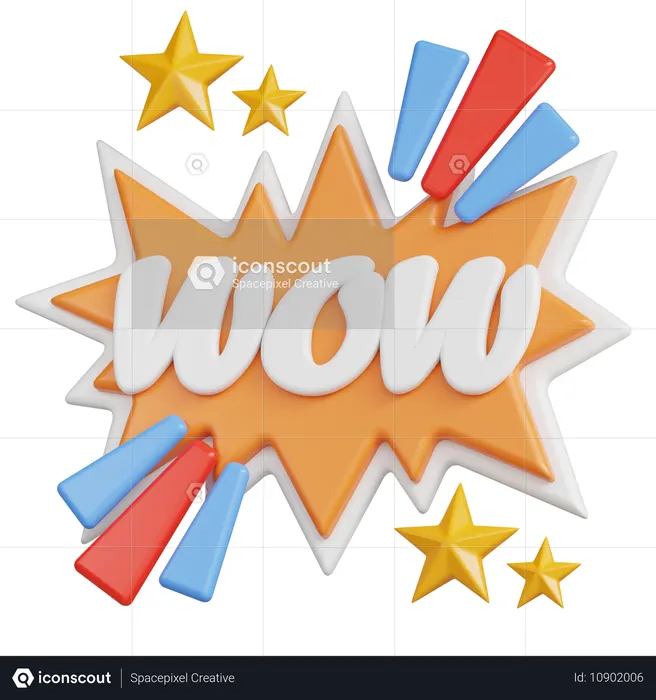 Wow  3D Icon