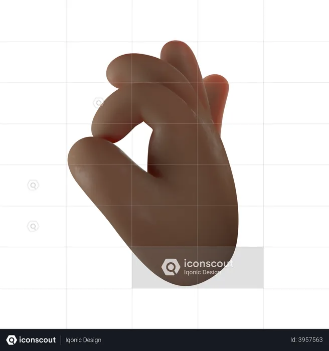 Wow Hand Gesture  3D Illustration