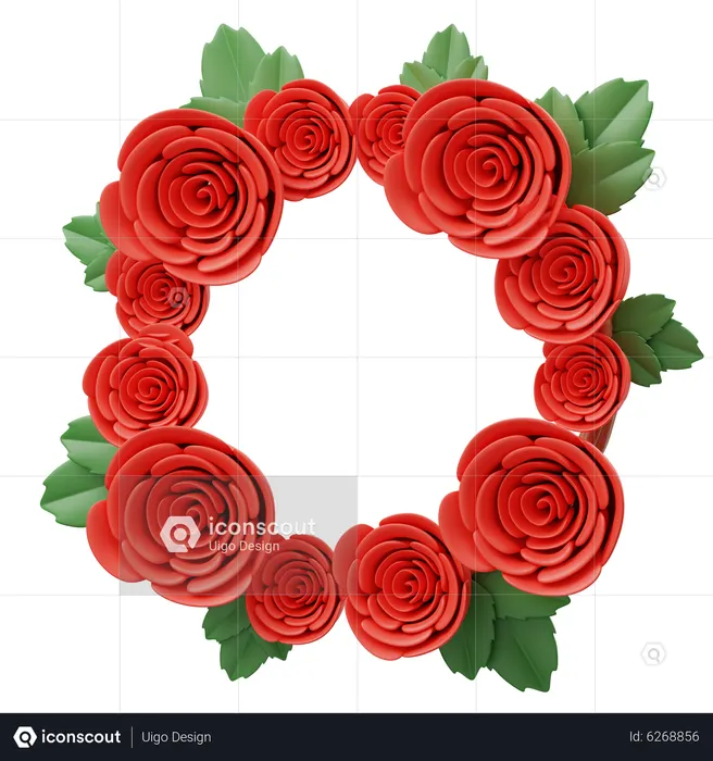 Wreath Flower  3D Icon