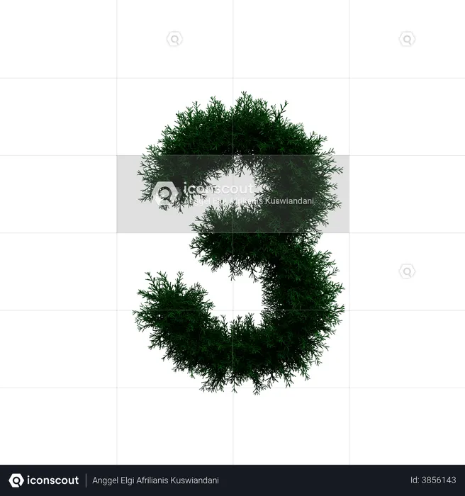Wreath Number 3  3D Illustration
