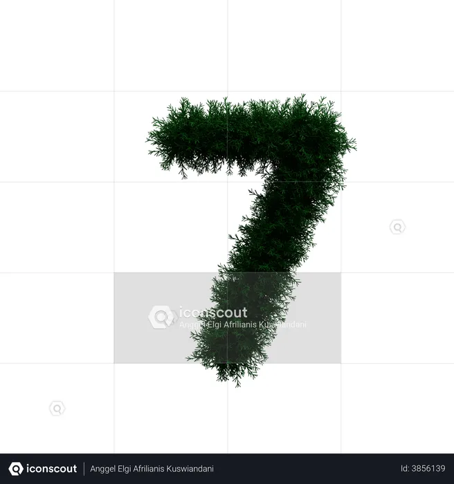Wreath Number 7  3D Illustration