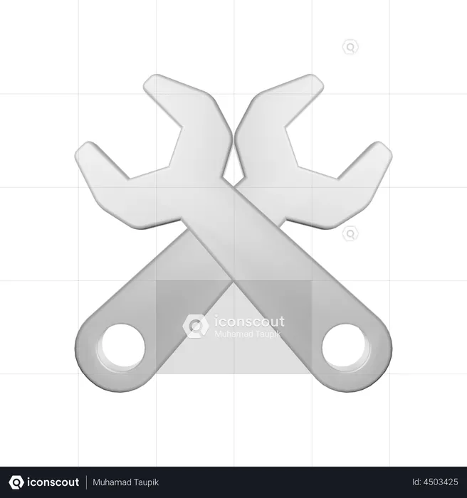 Wrench  3D Illustration
