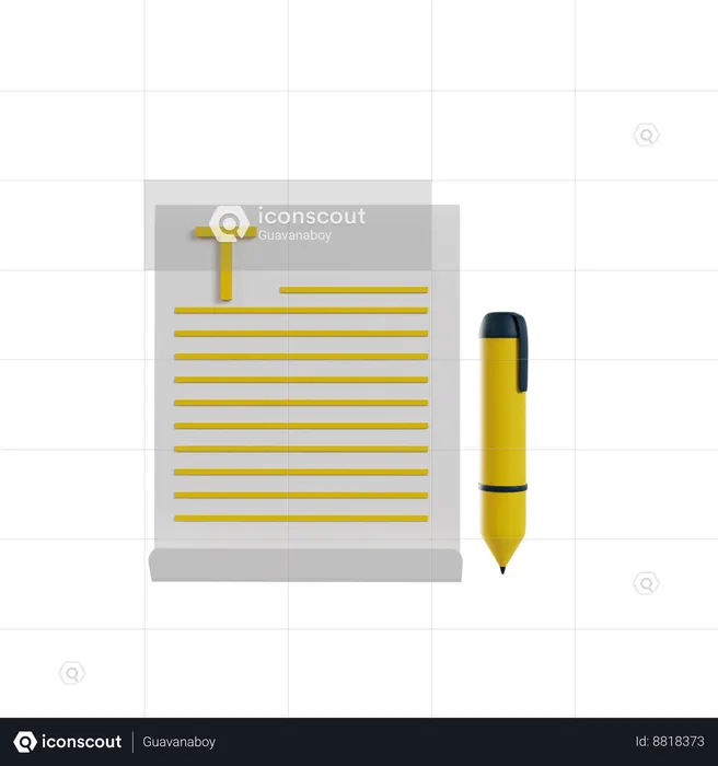 Write Article  3D Icon