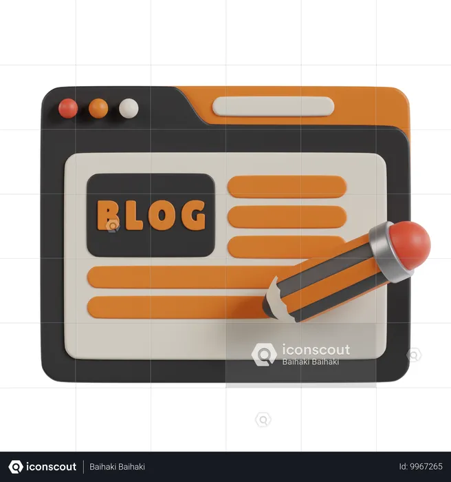 Write Blog  3D Icon