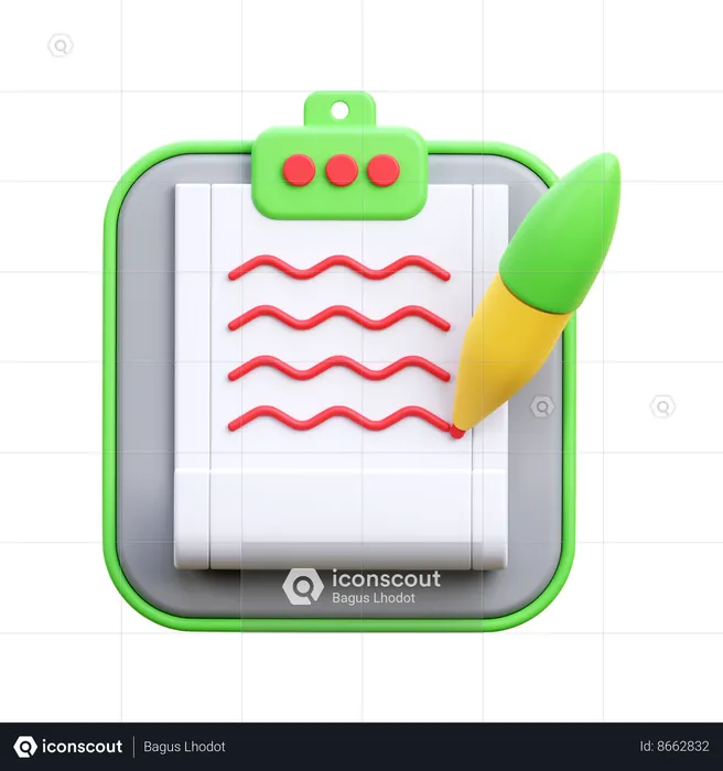 Write Notes  3D Icon