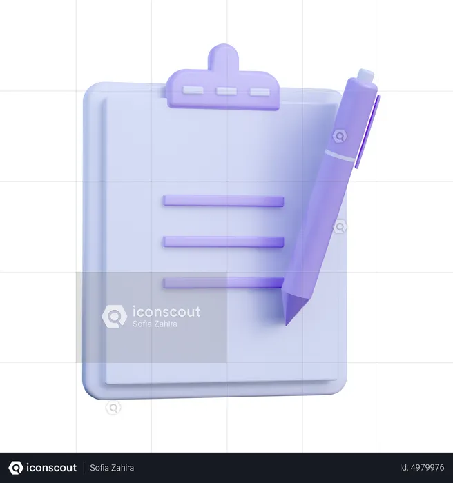 Write Report  3D Icon