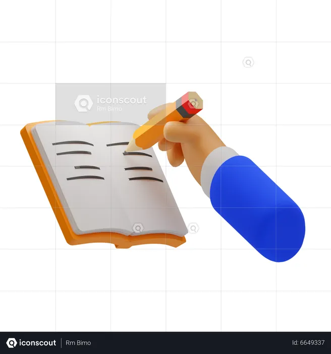 Writing Book  3D Icon