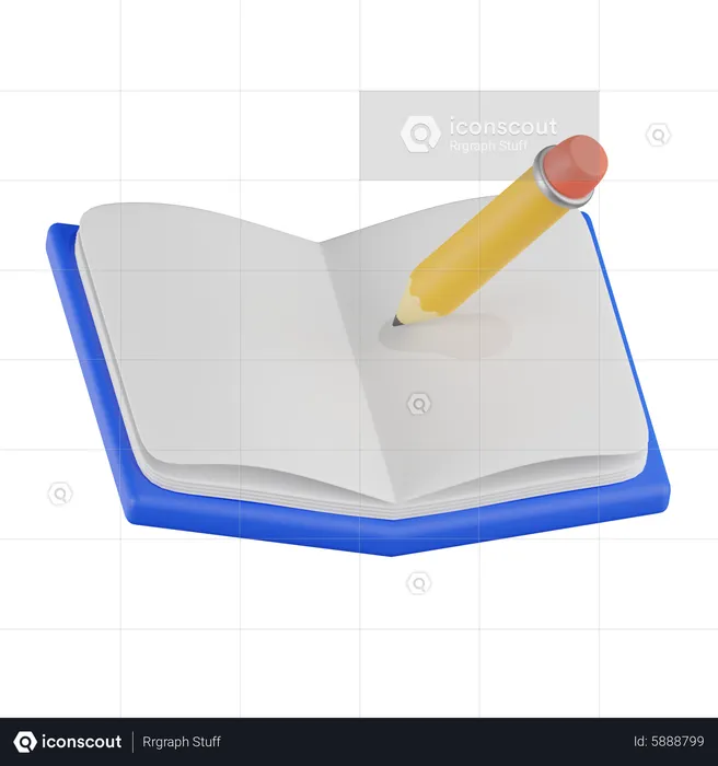 Writing Book  3D Icon