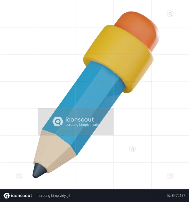 Writing with pencil  3D Icon