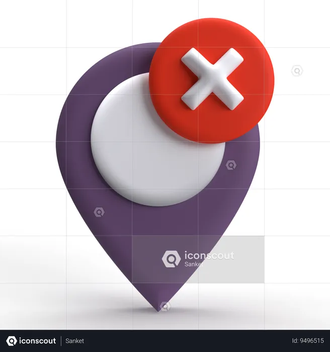 Wrong Location  3D Icon