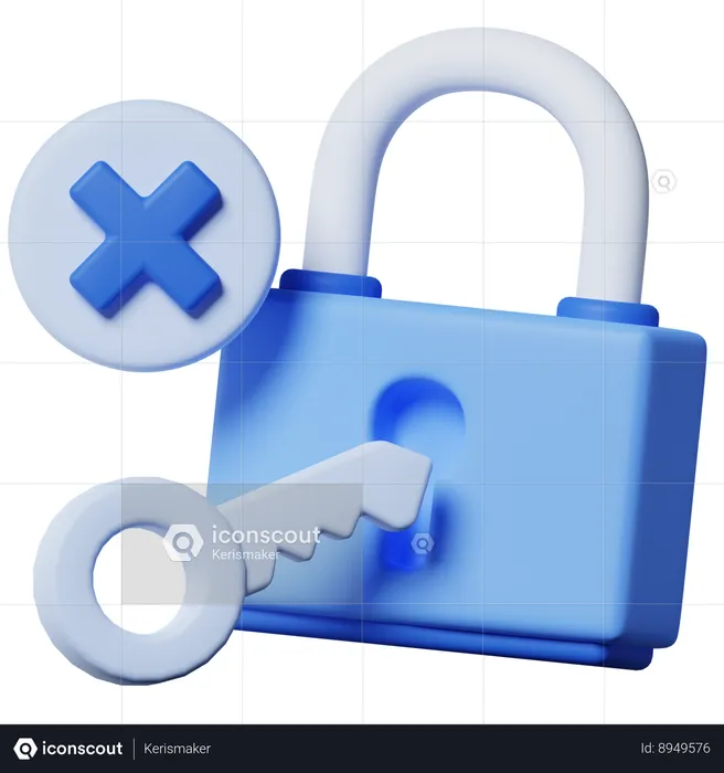 Wrong Password  3D Icon