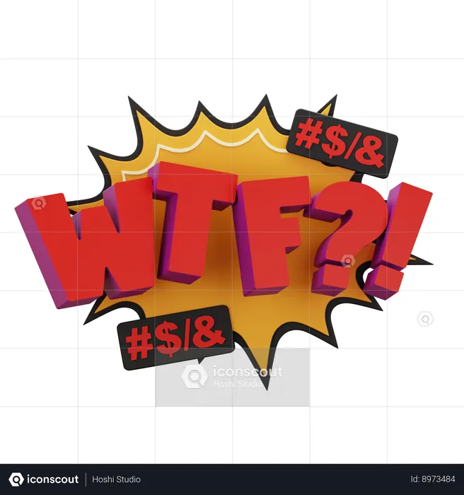 Wtf  3D Icon