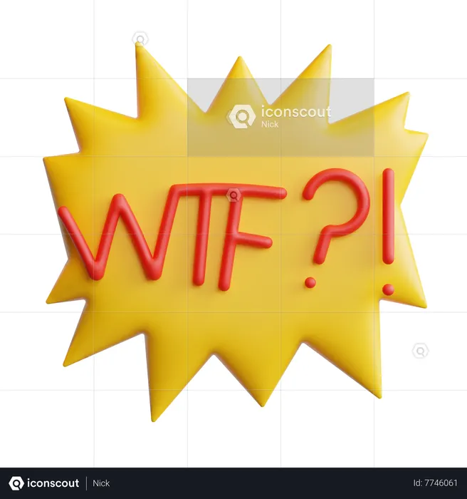 WTF Emoji 3D Icon