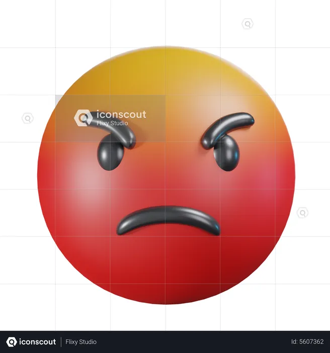 Wütend Emoji 3D Icon