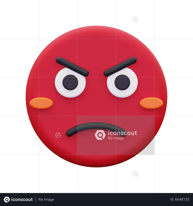Wütend Emoji 3D Icon