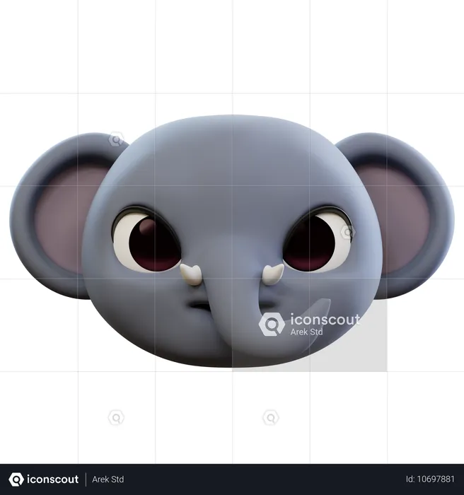 Wütender Elefant Emoji Emoji 3D Icon