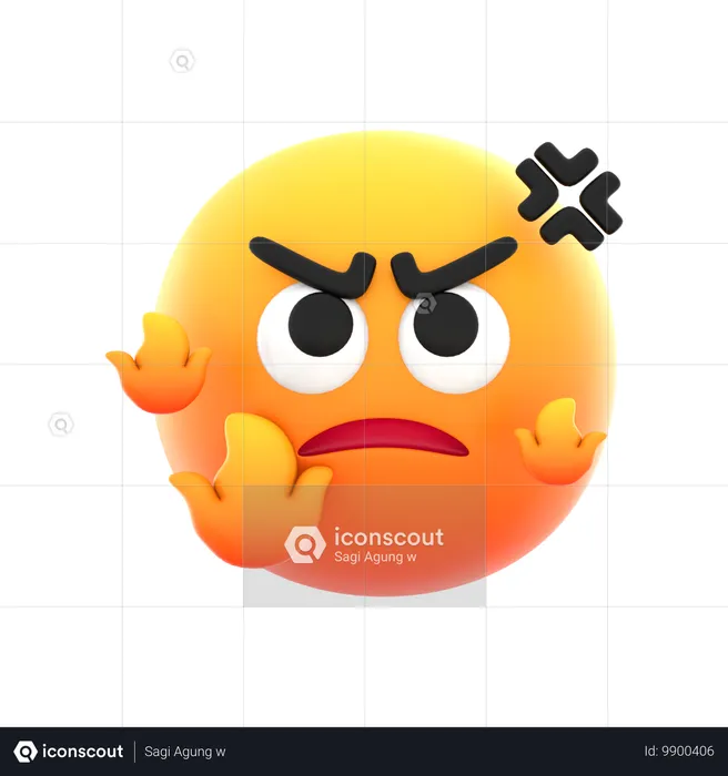 Wütendes Emoji Emoji 3D Icon