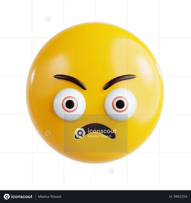 Wütendes Emoji Emoji 3D Icon