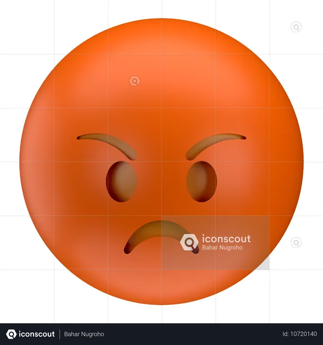 Wütendes Gesicht-Emoji Emoji 3D Icon