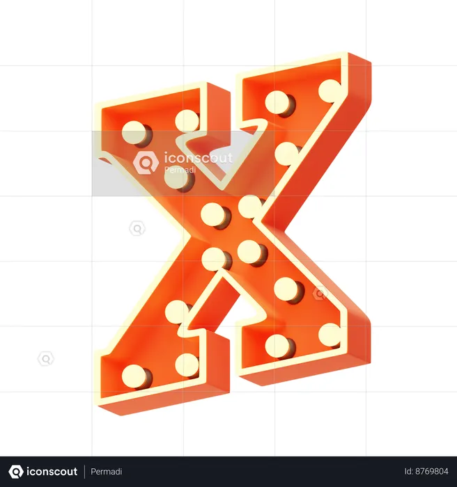 X  3D Icon