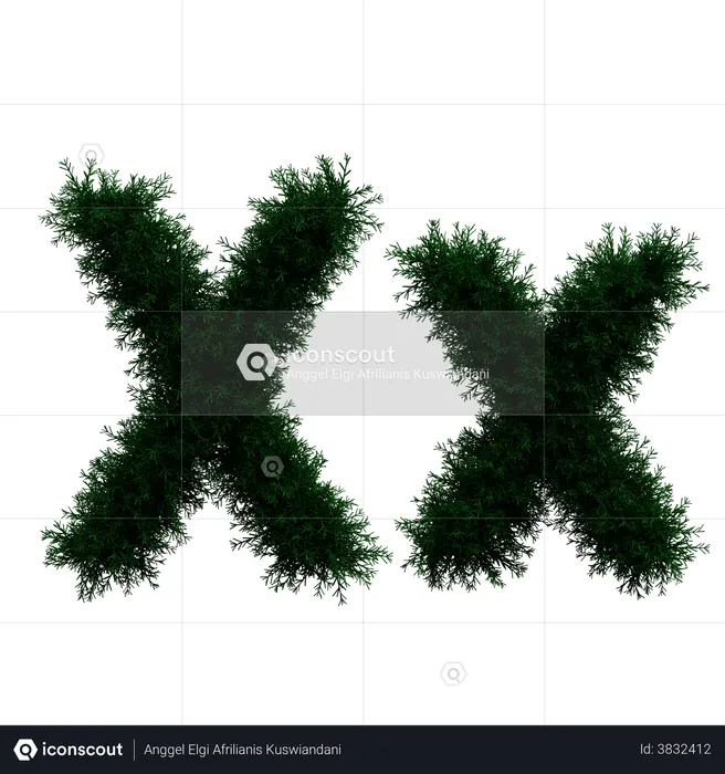 X  3D Illustration