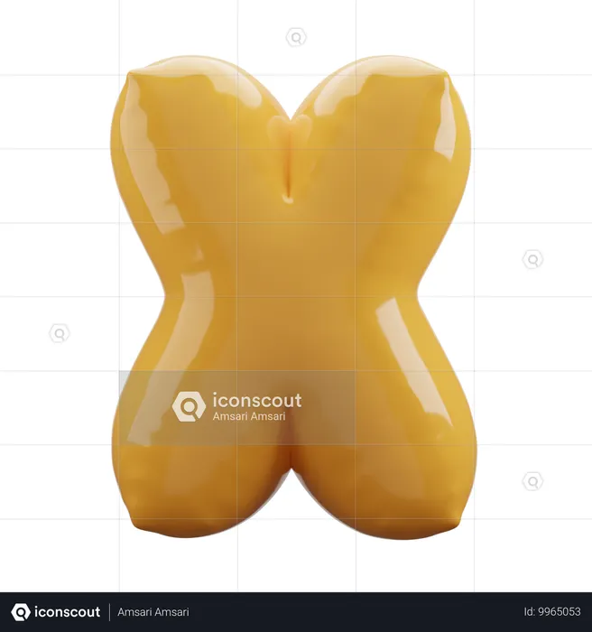 X alfabeto Emoji 3D Icon