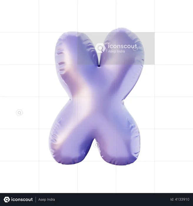 X Alphabet  3D Illustration