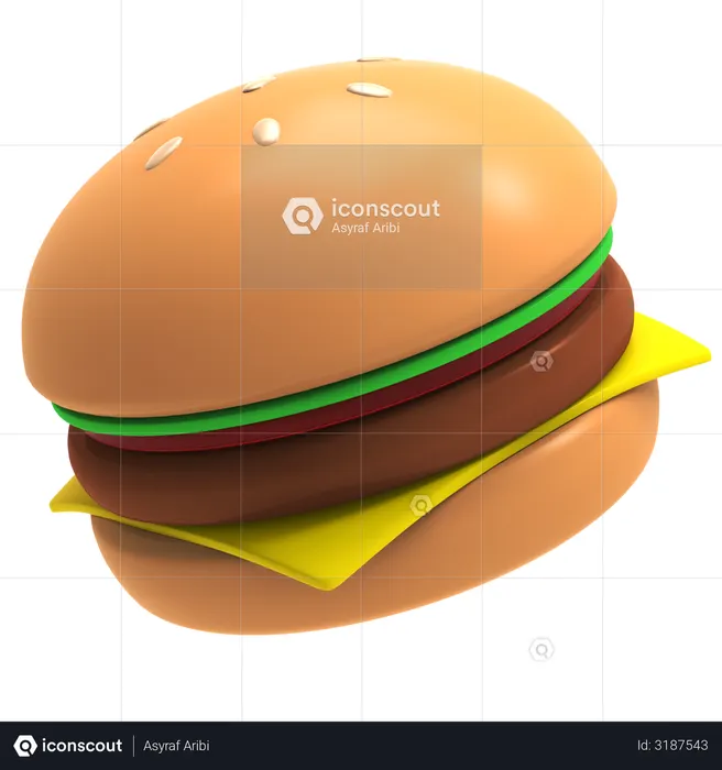 X-Burger  3D Icon