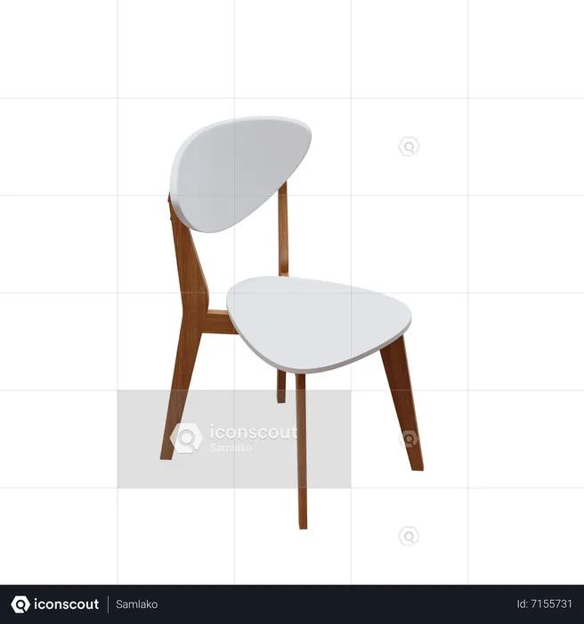 X Frame Dining Chair  3D Icon