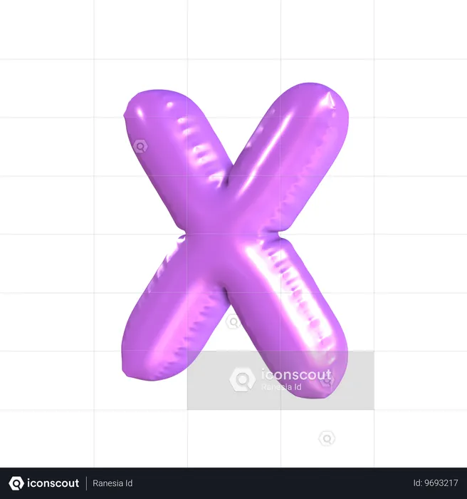 X Latter  3D Icon