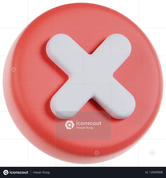 X-Markierung  3D Icon