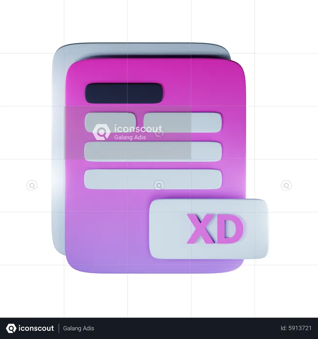 Xd file extension  3D Icon