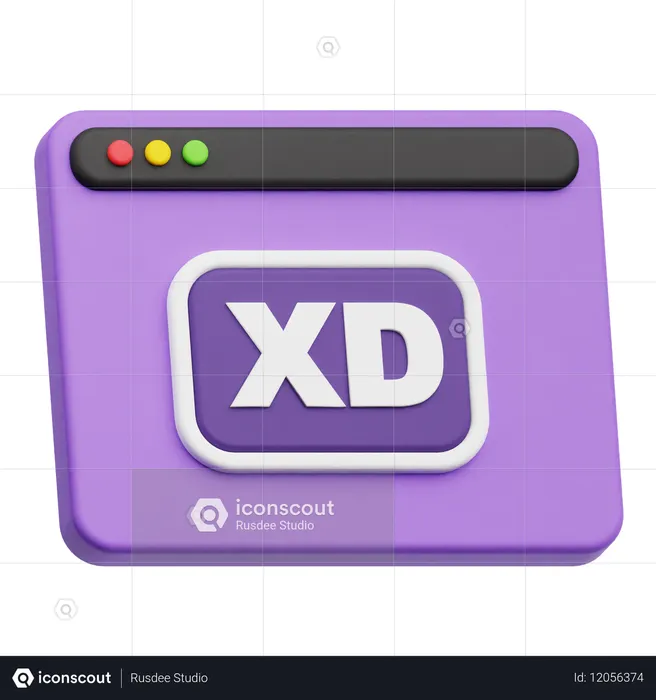 Xd Website  3D Icon