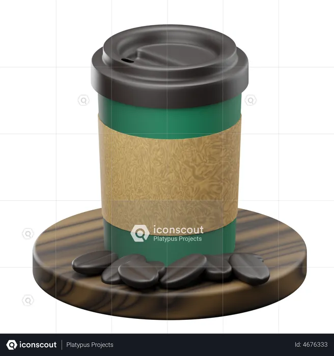 Xícara de café  3D Illustration