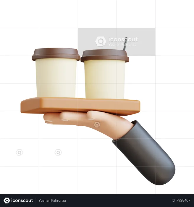Xícaras de café disponíveis  3D Icon