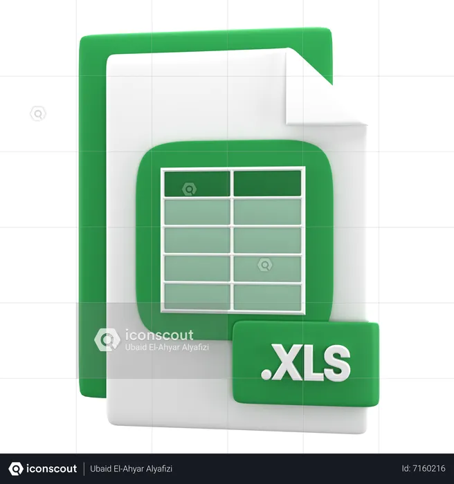 Xls-Datei  3D Icon