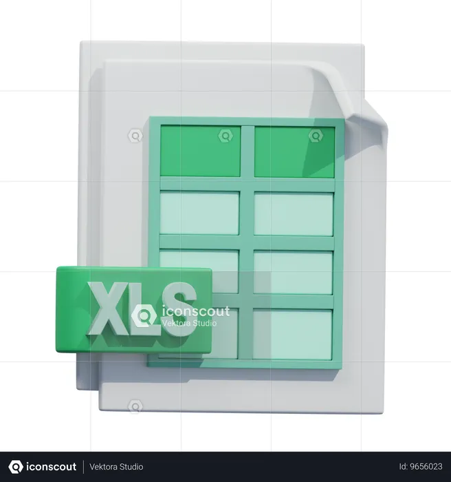 XLS Document  3D Icon