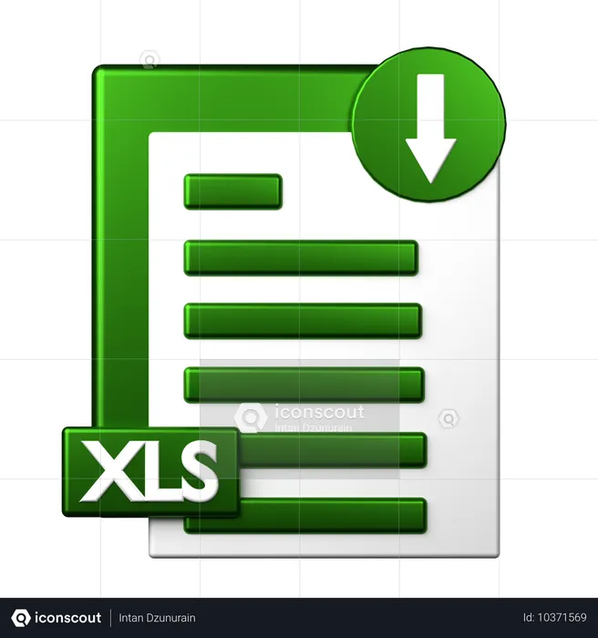 Xls Download  3D Icon